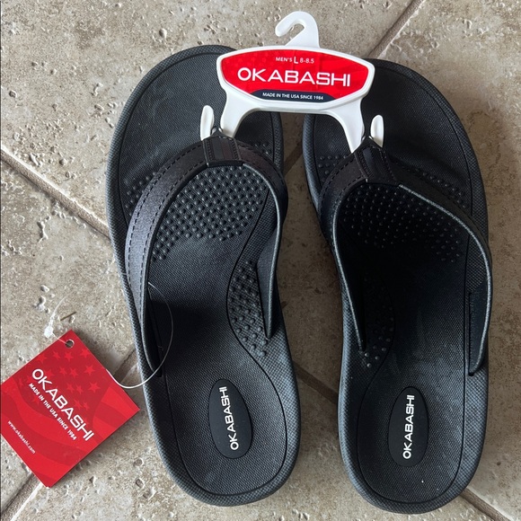 Okabashi Black Sandals - NWT - Mariner - L 8-8.5 - Picture 1 of 5